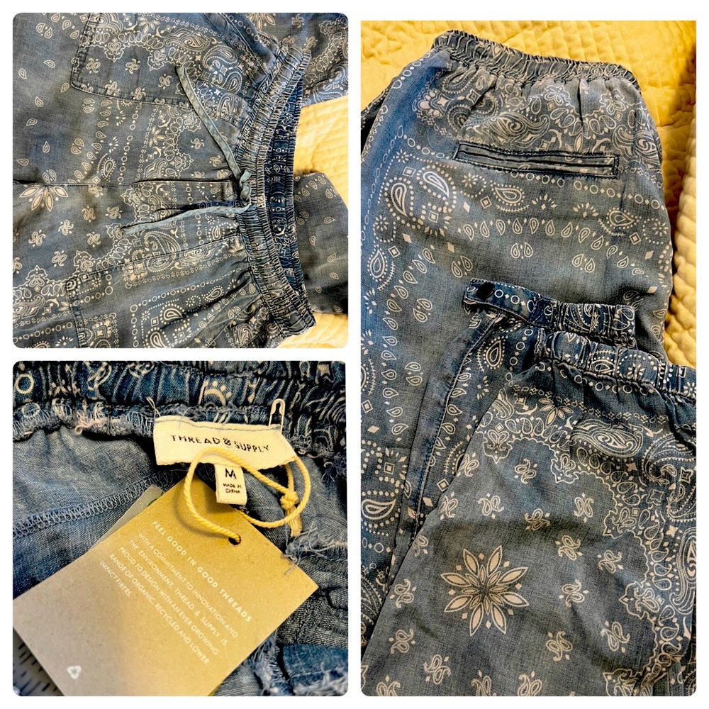 Thread and Supply soft denim joggers NWT